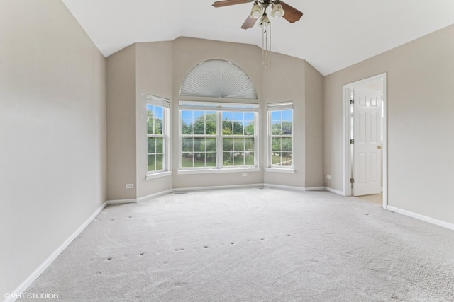 1110 Natalie Dr, West Chicago, IL 60185 - unfurnished room with a ceiling fan, carpet flooring, and vaulted ceiling