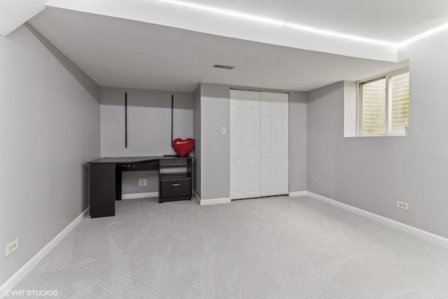 1110 Natalie Dr, West Chicago, IL 60185 - below grade area with light colored carpet