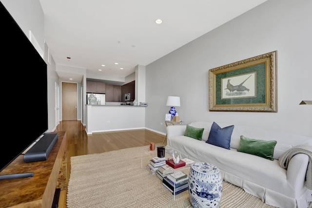 500 W Superior St Unit 1004, Chicago, IL 60654 - living area with wood finished floors and recessed lighting