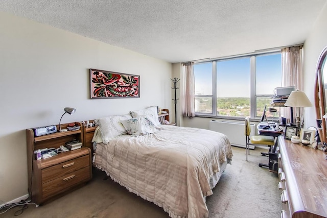 3925 Triumvera Dr Unit 14D, Glenview, IL 60025 - bedroom featuring light colored carpet, a textured ceiling, and a desk