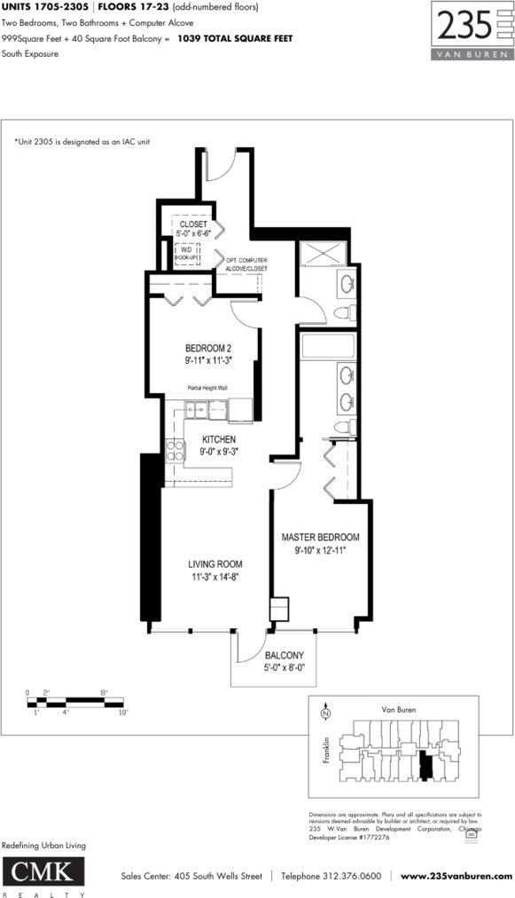 235 W Van Buren St Unit 1705, Chicago, IL 60607 - view of room layout