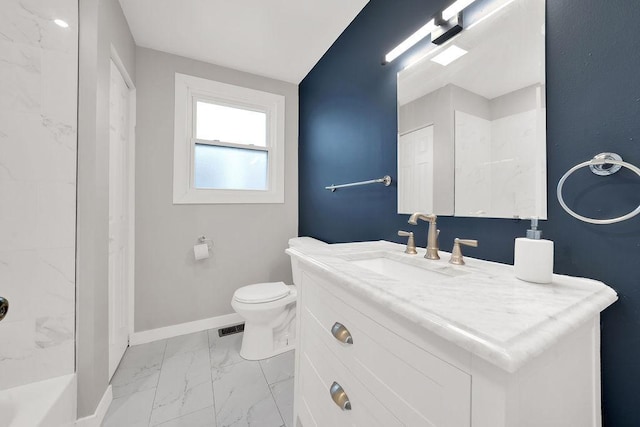 17841 Lorenz Ave, Lansing, IL 60438 - bathroom featuring marble look tiles and vanity