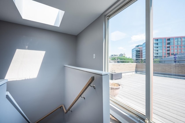 937 W Wrightwood Ave Unit C, Chicago, IL 60614 - staircase with a skylight