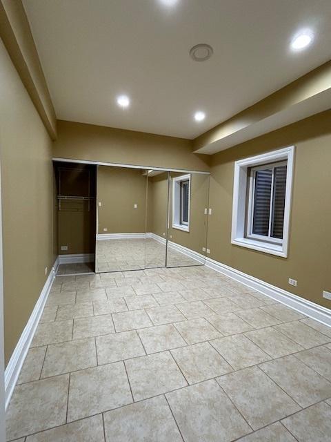 2277 S Westwood Ln, Palatine, IL 60067 - finished below grade area featuring recessed lighting and light tile patterned flooring