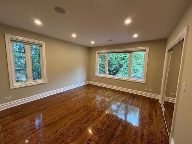 2277 S Westwood Ln, Palatine, IL 60067 - spare room with dark wood-style floors and recessed lighting