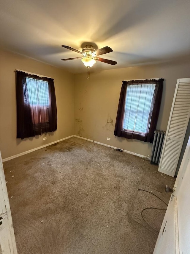 526 Grandview Dr, Round Lake Park, IL 60073 - spare room with plenty of natural light, a ceiling fan, and carpet floors