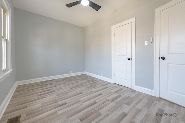 9340 S Elizabeth St, Chicago, IL 60620 - empty room featuring ceiling fan and light wood finished floors
