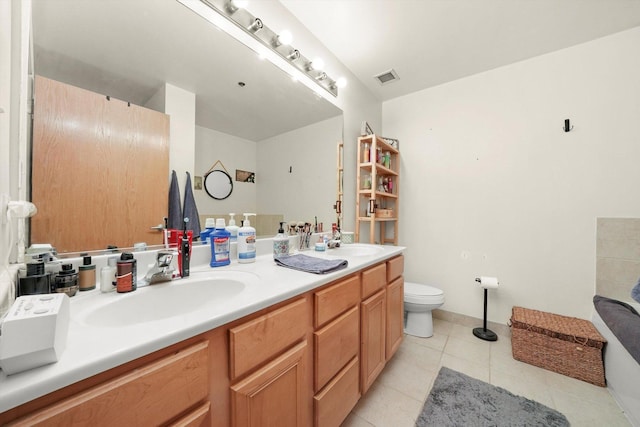 41 E 8th St Unit 1404, Chicago, IL 60605 - full bathroom with double vanity and tile patterned floors
