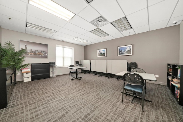 41 E 8th St Unit 1404, Chicago, IL 60605 - carpeted home office with a paneled ceiling