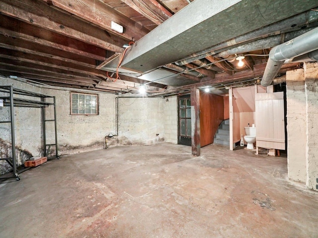 31 Bluff Ave, La Grange, IL 60525 - unfinished basement with stairway