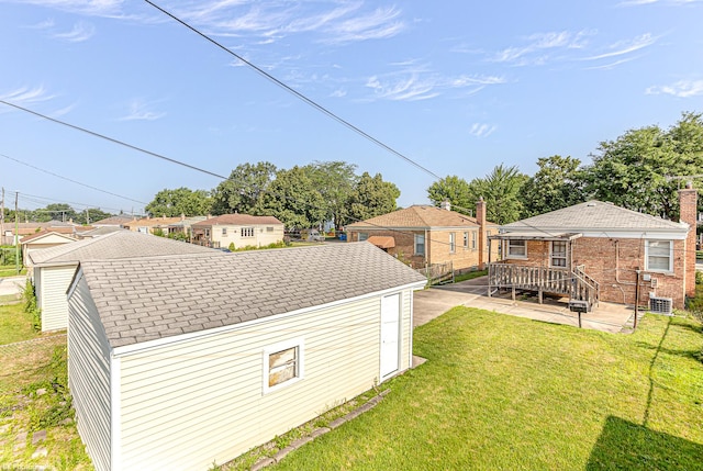 3855 W 107th St, Chicago, IL 60655 - view of grassy yard with a deck and a patio area