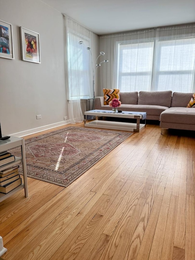 9003 Bronx Ave, Skokie, IL 60077 - living room with wood finished floors