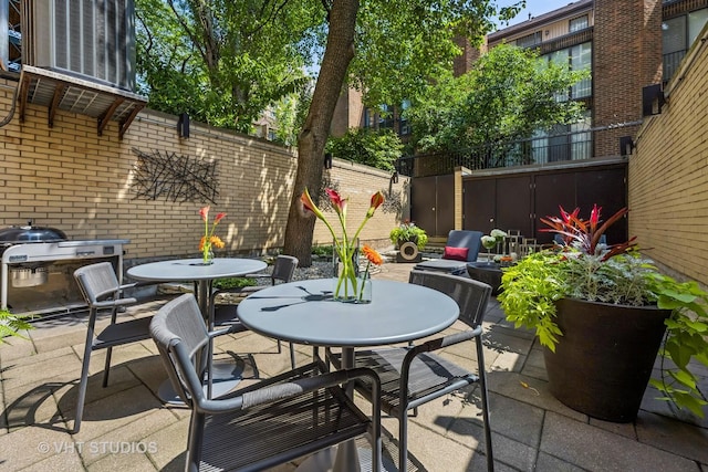 65 W Schiller St, Chicago, IL 60610 - fenced backyard with outdoor dining space, a patio, and grilling area