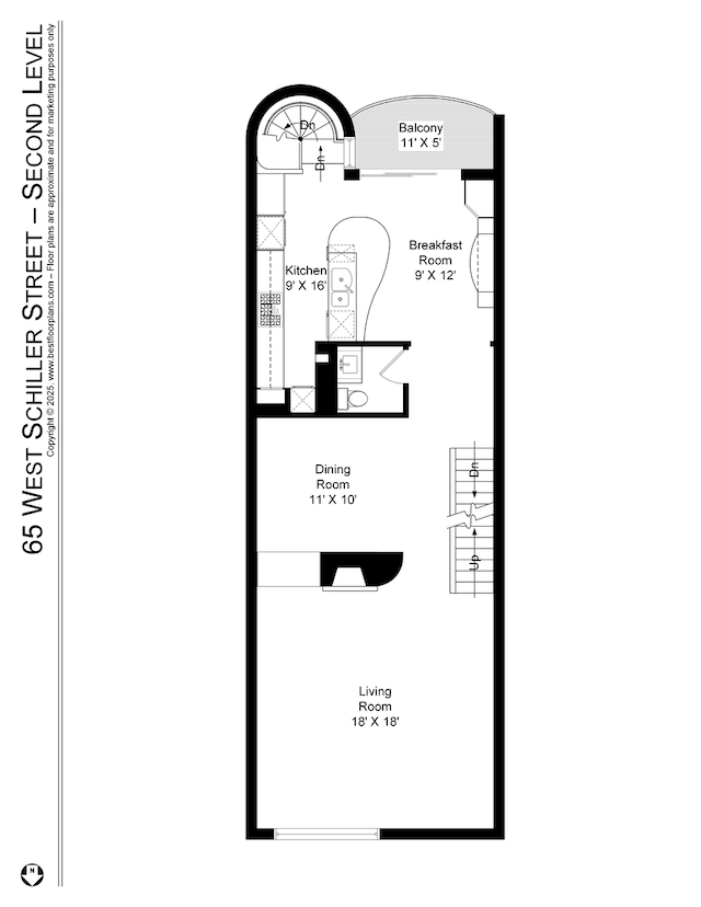 65 W Schiller St, Chicago, IL 60610 - view of room layout