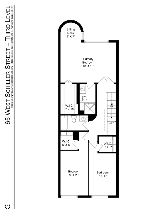 65 W Schiller St, Chicago, IL 60610 - view of property floor plan