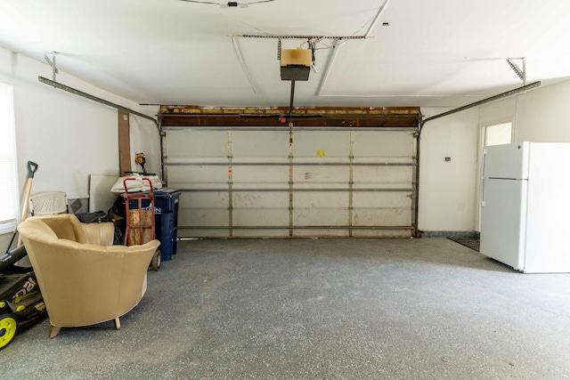 129 Highbury Dr, Elgin, IL 60120 - garage with freestanding refrigerator and a garage door opener