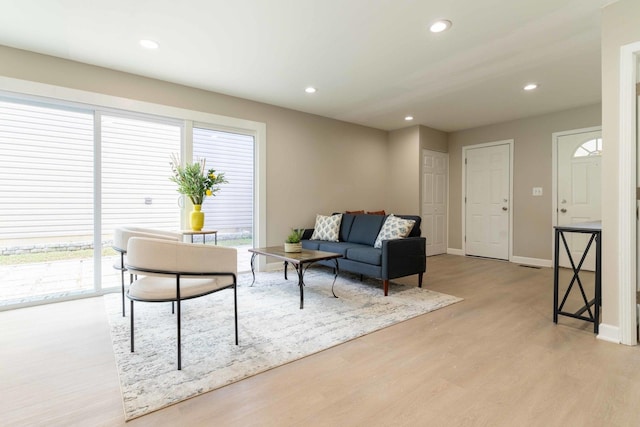 129 Highbury Dr, Elgin, IL 60120 - living room with light wood-style floors and recessed lighting