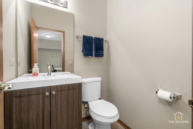 951 Viewpoint Dr, Lake In The Hills, IL 60156 - half bathroom with vanity and toilet