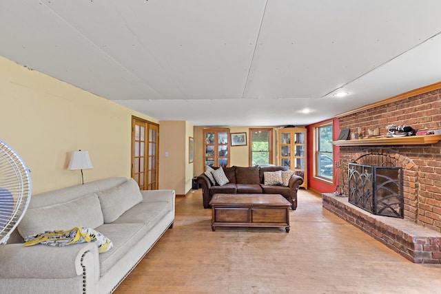 3457 W Hamilton Rd, Monee, IL 60449 - living area with wood finished floors, a fireplace, and recessed lighting