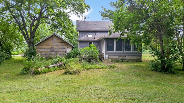 3457 W Hamilton Rd, Monee, IL 60449 - back of house featuring a lawn and roof with shingles