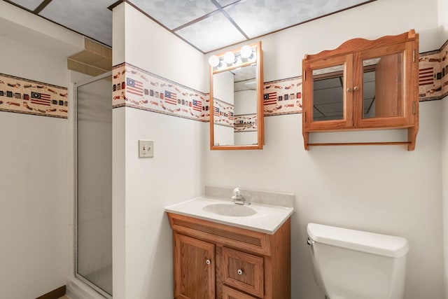 11016 Eaton Ct, Westchester, IL 60154 - bathroom featuring vanity and a stall shower