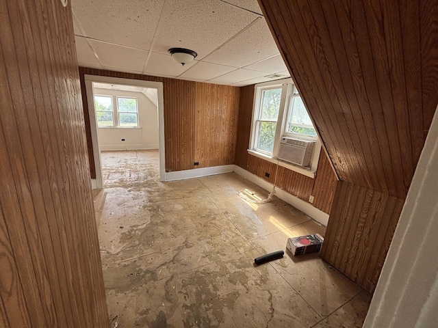 269 E 23rd St, Chicago Heights, IL 60411 - additional living space with baseboards and wooden walls