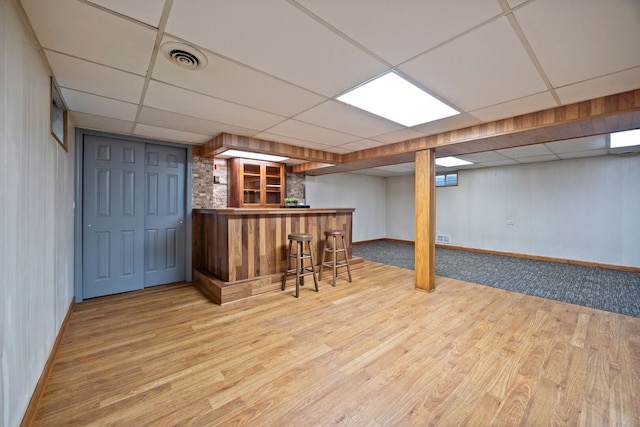 267 N Idlewild Ave, Mundelein, IL 60060 - indoor dry bar with wood finished floors and a paneled ceiling