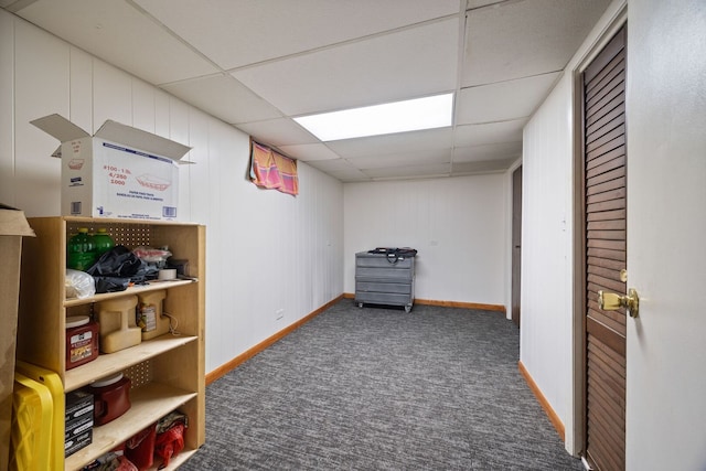 267 N Idlewild Ave, Mundelein, IL 60060 - hall featuring a drop ceiling and carpet floors