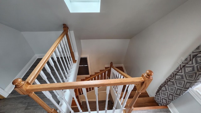 3039 S Kolin Ave, Chicago, IL 60623 - stairs featuring a skylight and baseboards