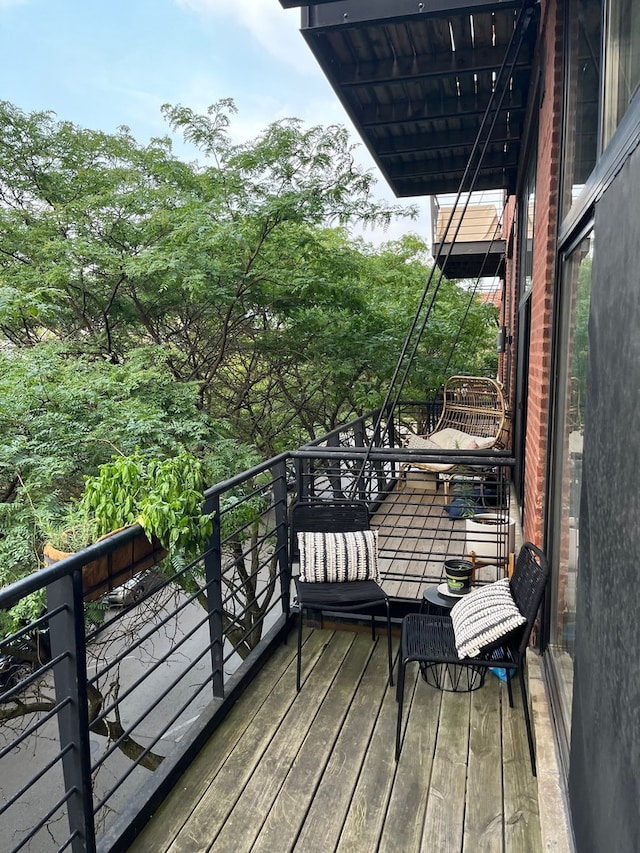 2210 W Wabansia Ave Unit 302, Chicago, IL 60647 - view of wooden terrace