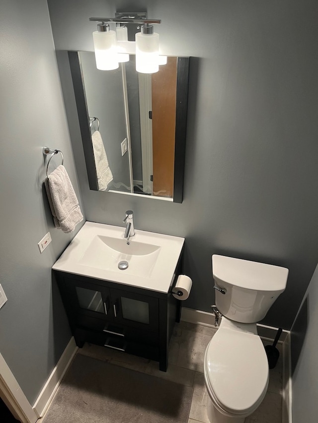 2210 W Wabansia Ave Unit 302, Chicago, IL 60647 - bathroom with vanity and baseboards