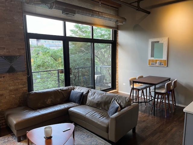 2210 W Wabansia Ave Unit 302, Chicago, IL 60647 - living room with dark wood finished floors and plenty of natural light