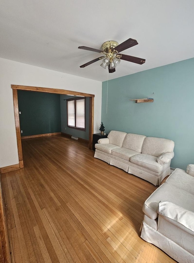 5330 S California Ave, Chicago, IL 60632 - living room with hardwood / wood-style floors and ceiling fan