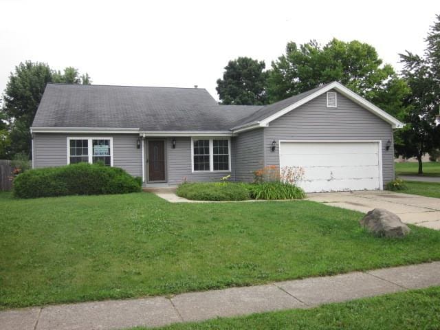 316 Brookwood Trl, Mchenry, IL 60050 - ranch-style home featuring a garage, concrete driveway, and a front yard