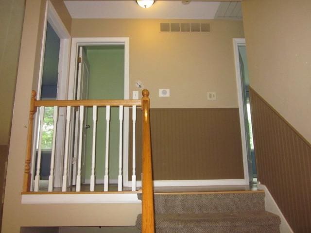 316 Brookwood Trl, Mchenry, IL 60050 - stairs featuring a wainscoted wall