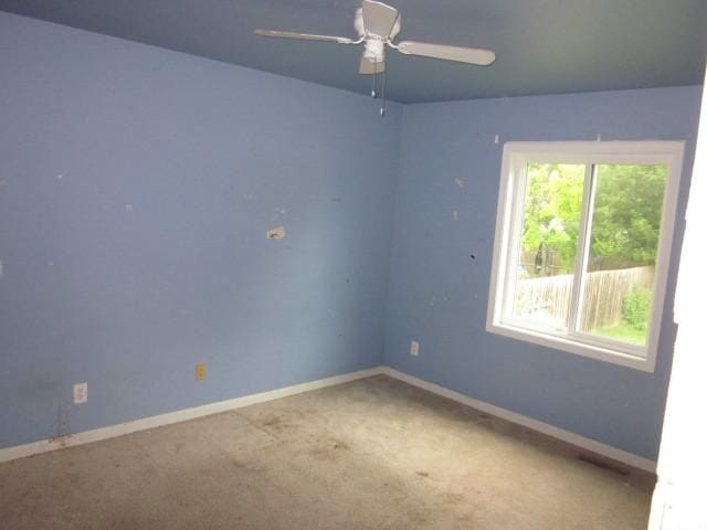 316 Brookwood Trl, Mchenry, IL 60050 - carpeted empty room featuring ceiling fan and baseboards