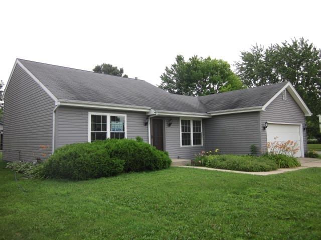 316 Brookwood Trl, Mchenry, IL 60050 - ranch-style home with a garage and a front yard