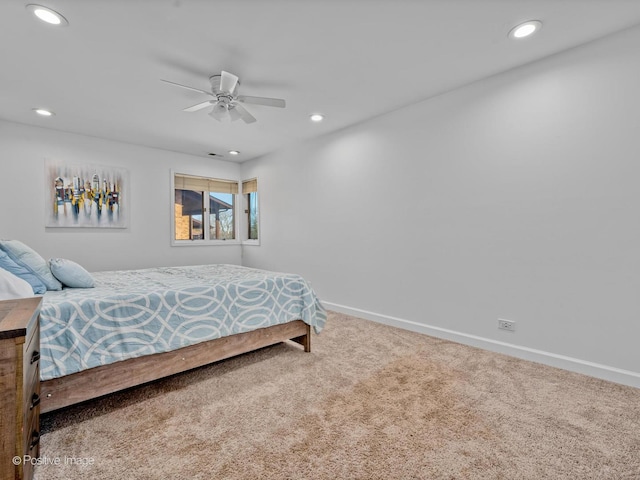 1039 Deerfield Pl Unit 1039, Highland Park, IL 60035 - bedroom featuring recessed lighting, carpet, and ceiling fan