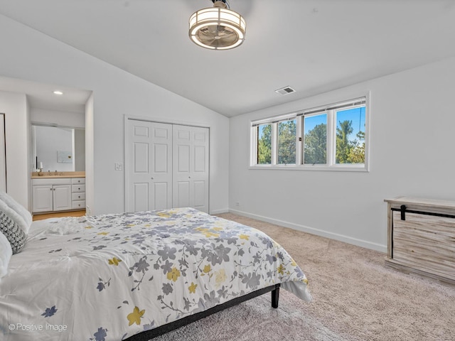 1039 Deerfield Pl Unit 1039, Highland Park, IL 60035 - carpeted bedroom featuring lofted ceiling and a closet