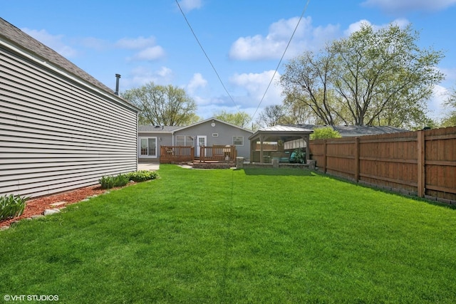 1713 Meadow Ln, Mchenry, IL 60050 - view of yard with a gazebo and a deck