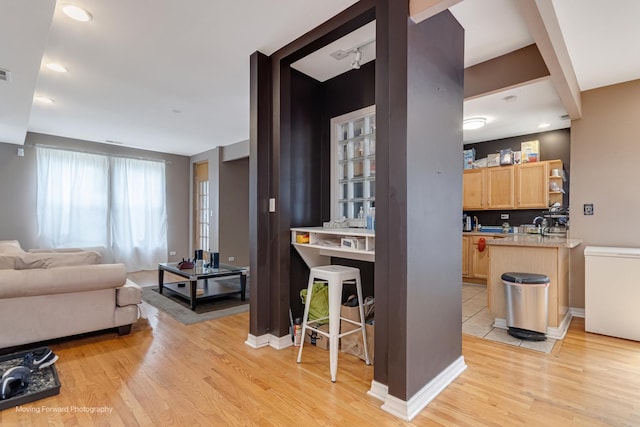 1423 E 68th St Unit 2, Chicago, IL 60637 - living area with light wood-style floors