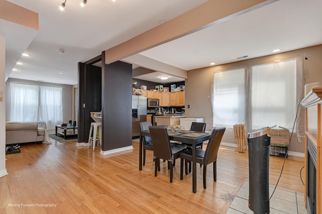 1423 E 68th St Unit 2, Chicago, IL 60637 - dining area with light wood-style floors and recessed lighting