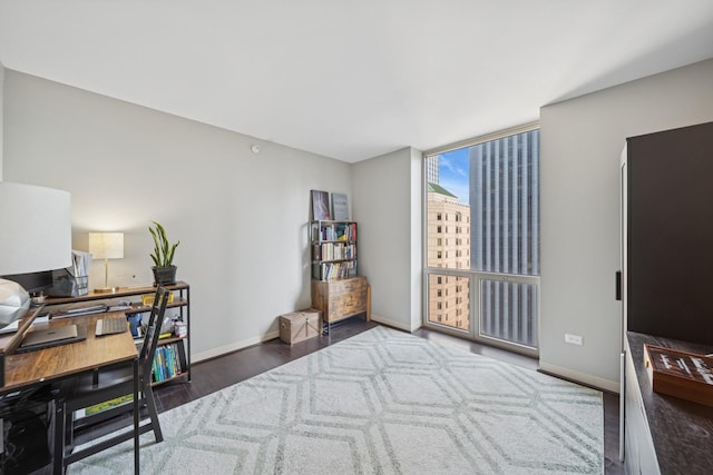 222 N Columbus Dr Unit 3702, Chicago, IL 60601 - home office with wood finished floors and baseboards