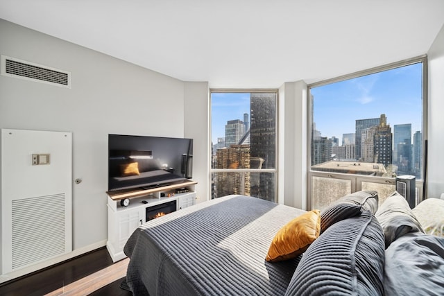 222 N Columbus Dr Unit 3702, Chicago, IL 60601 - bedroom with wood finished floors and floor to ceiling windows