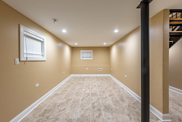 2012 W Coulter St, Chicago, IL 60608 - below grade area featuring recessed lighting and baseboards
