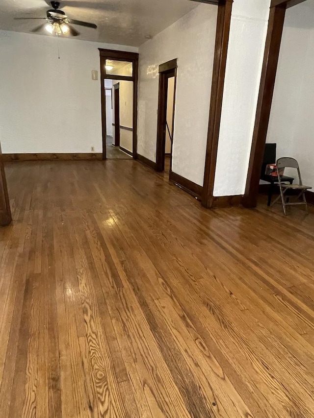 2724 W Flournoy St, Chicago, IL 60624 - empty room featuring wood-type flooring and ceiling fan