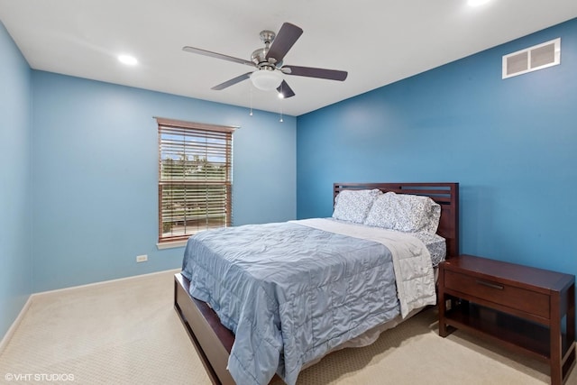2701 Hamman Way, Aurora, IL 60502 - bedroom featuring carpet flooring, ceiling fan, and recessed lighting