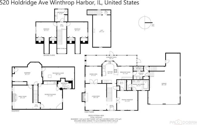 520 Holdridge Ave, Winthrop Harbor, IL 60096 - view of room layout