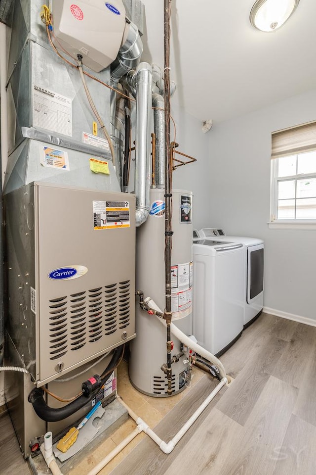 1114 Georgetown Way, Vernon Hills, IL 60061 - utilities with washing machine and dryer, water heater, and heating unit