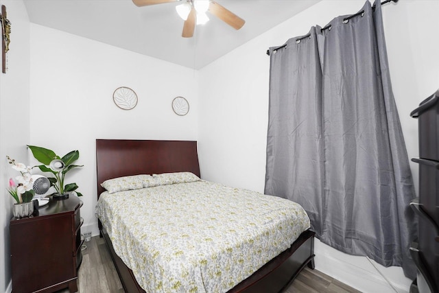 1637 N Keeler Ave, Chicago, IL 60639 - bedroom featuring wood finished floors and ceiling fan